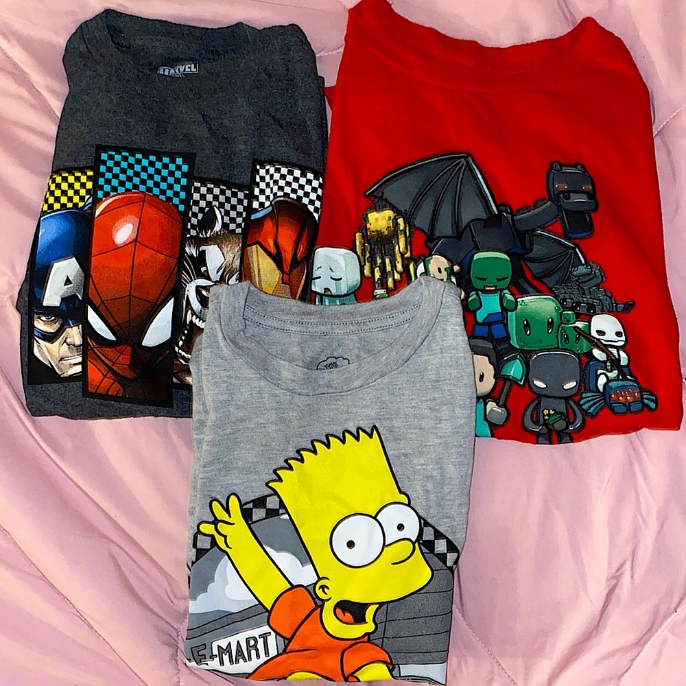 Kids Tees. 3 bundle. Sizes S and 2X (18) in kids.